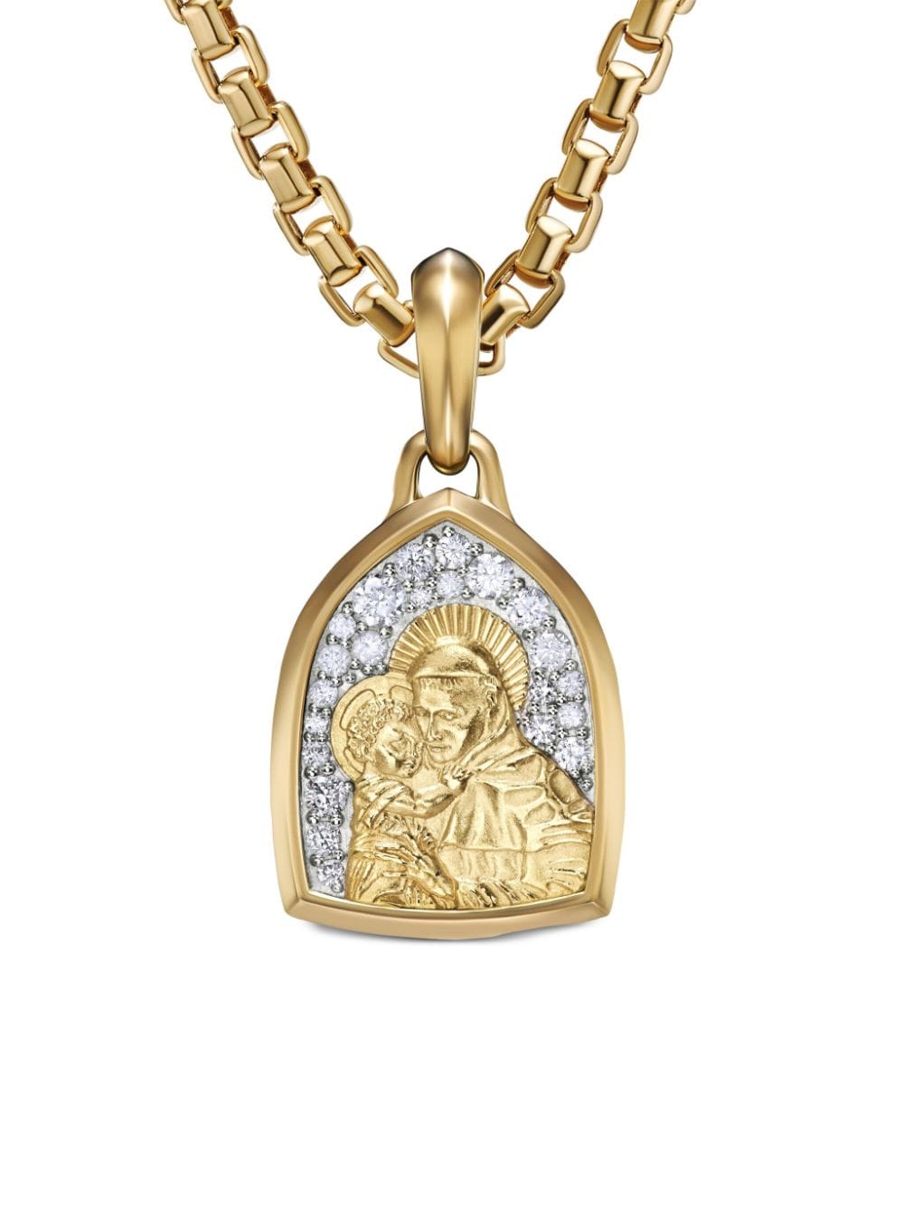 David Yurman 18kt geelgouden St.Anthony hanger