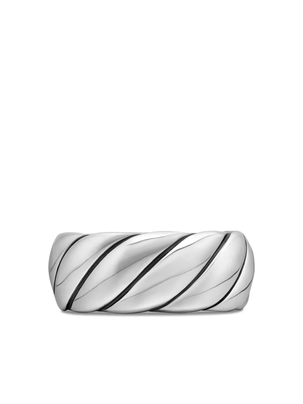 Sterling Silver Sculpted Cable Band Ring (9mm)