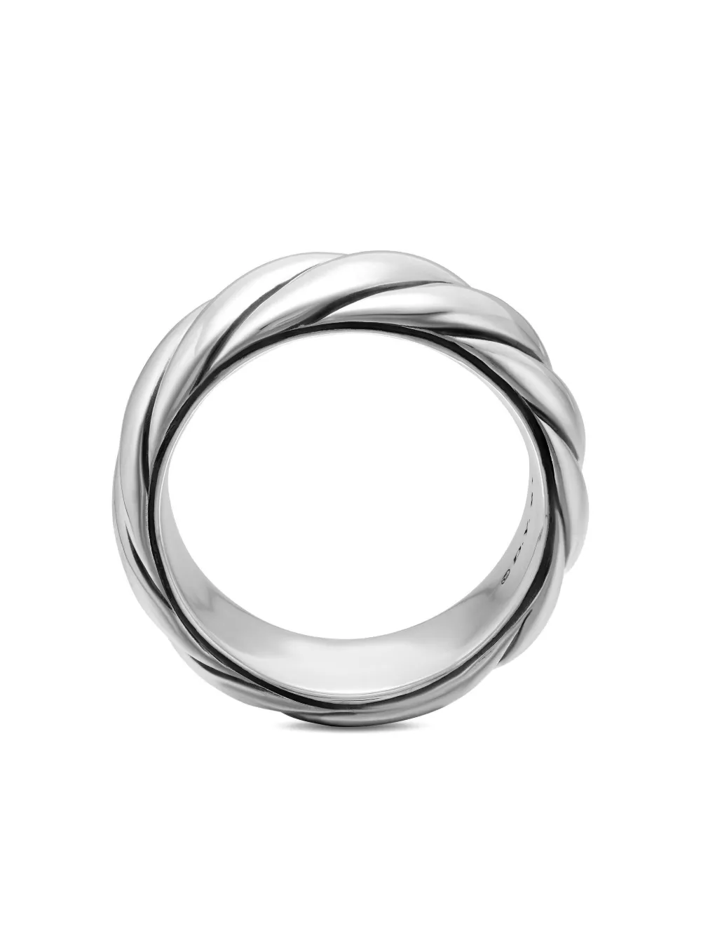 Sterling Silver Sculpted Cable Band Ring (9mm)