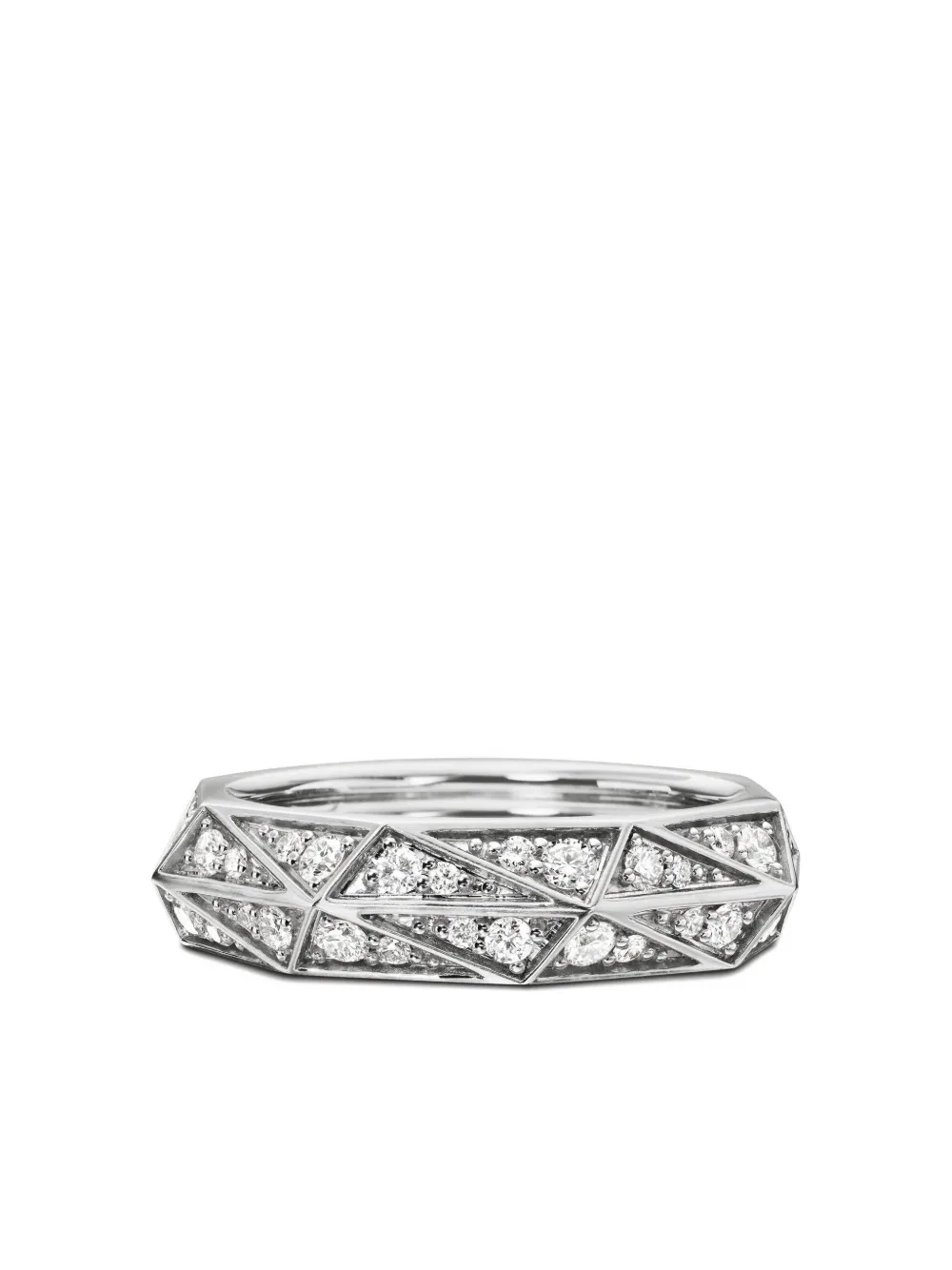 David Yurman Anello Torqued Faceted in argento sterling con diamanti (6mm) | argento | Image 1