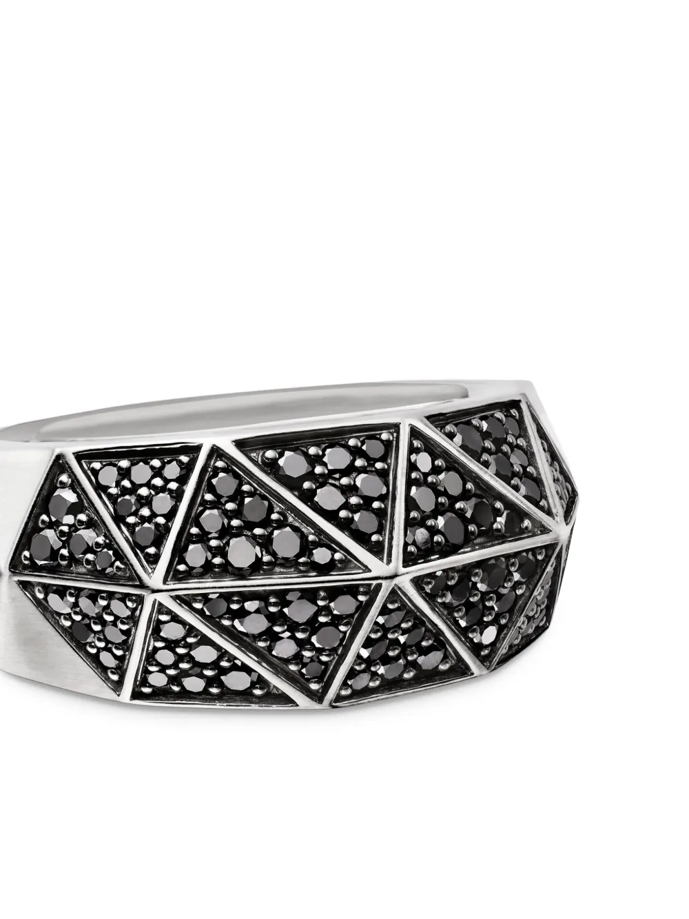 David Yurman Torqued Faceted ダイヤモンド シグネットリング 11.3mm スターリングシルバー - David Yurman Torqued Faceted ダイヤモンド シグネットリング 11.3mm スターリングシルバー -