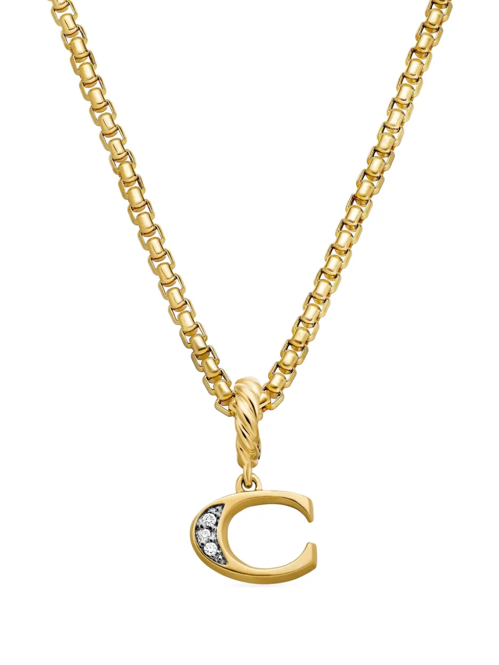David Yurman Pavé Initial ダイヤモンド ペンダント 18Kイエローゴールド | ゴールドトーン | Image 1