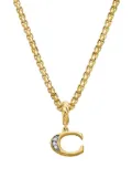 David Yurman 18kt yellow gold Pavé Initial diamond pendant