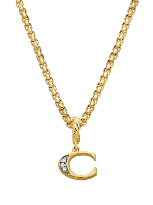 Pendentif C en 18ct pavé de diamants - David Yurman - Modalova