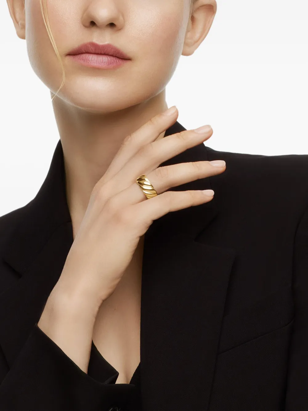 David Yurman puce d'oreille Sculpted Cable en or jaune 18ct | Image 2