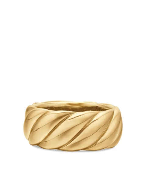 David Yurman 18kt yellow gold Sculpted Cable band ring (9mm)