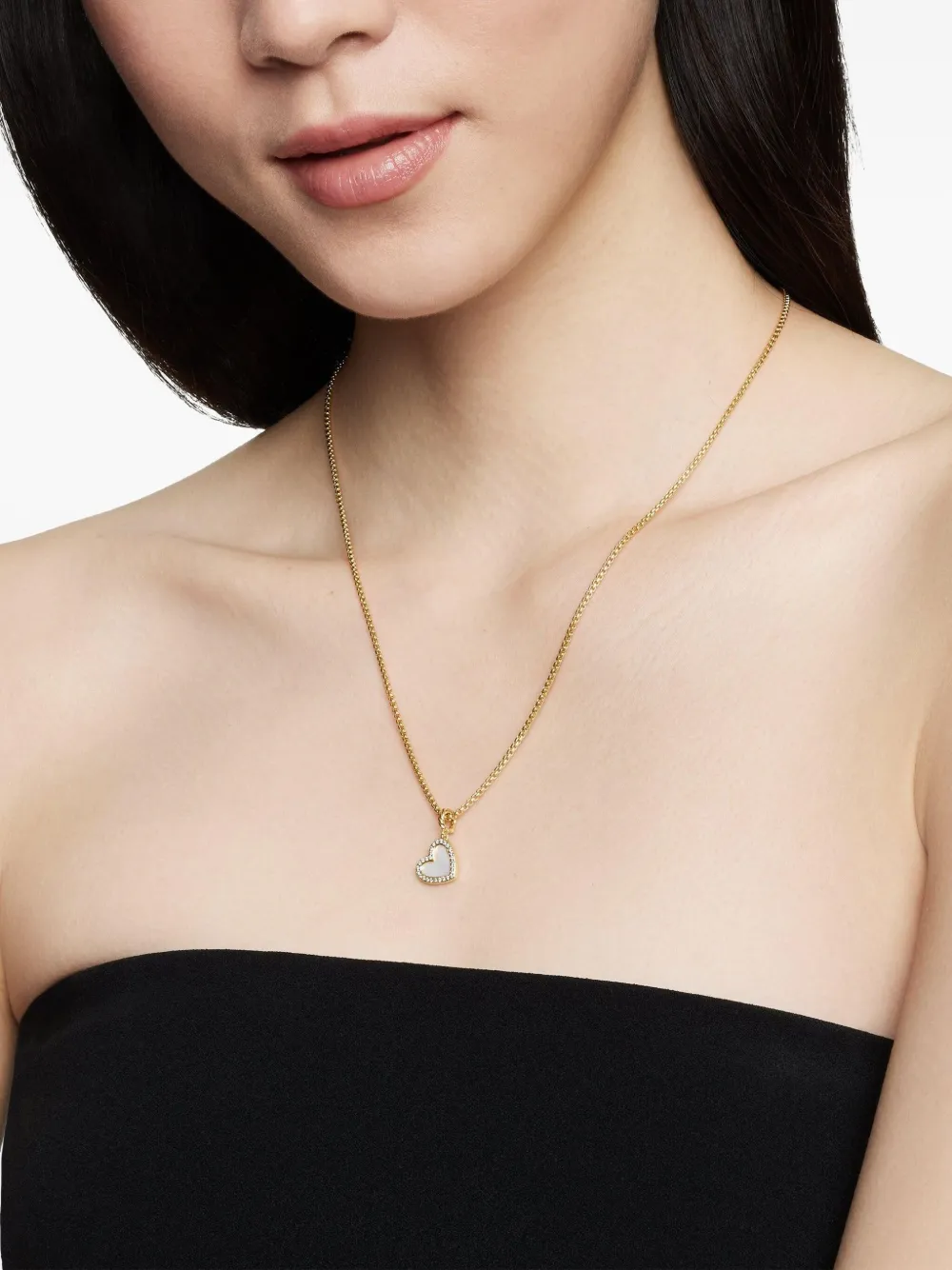 David Yurman 18kt yellow gold DY Elements Heart diamond pendant (19.5mm) | Image 2