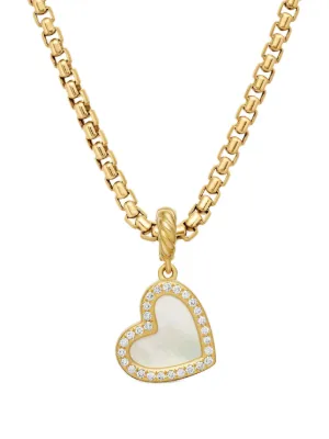 David Yurman Pavé Initial ペンダント 18Kイエローゴールド