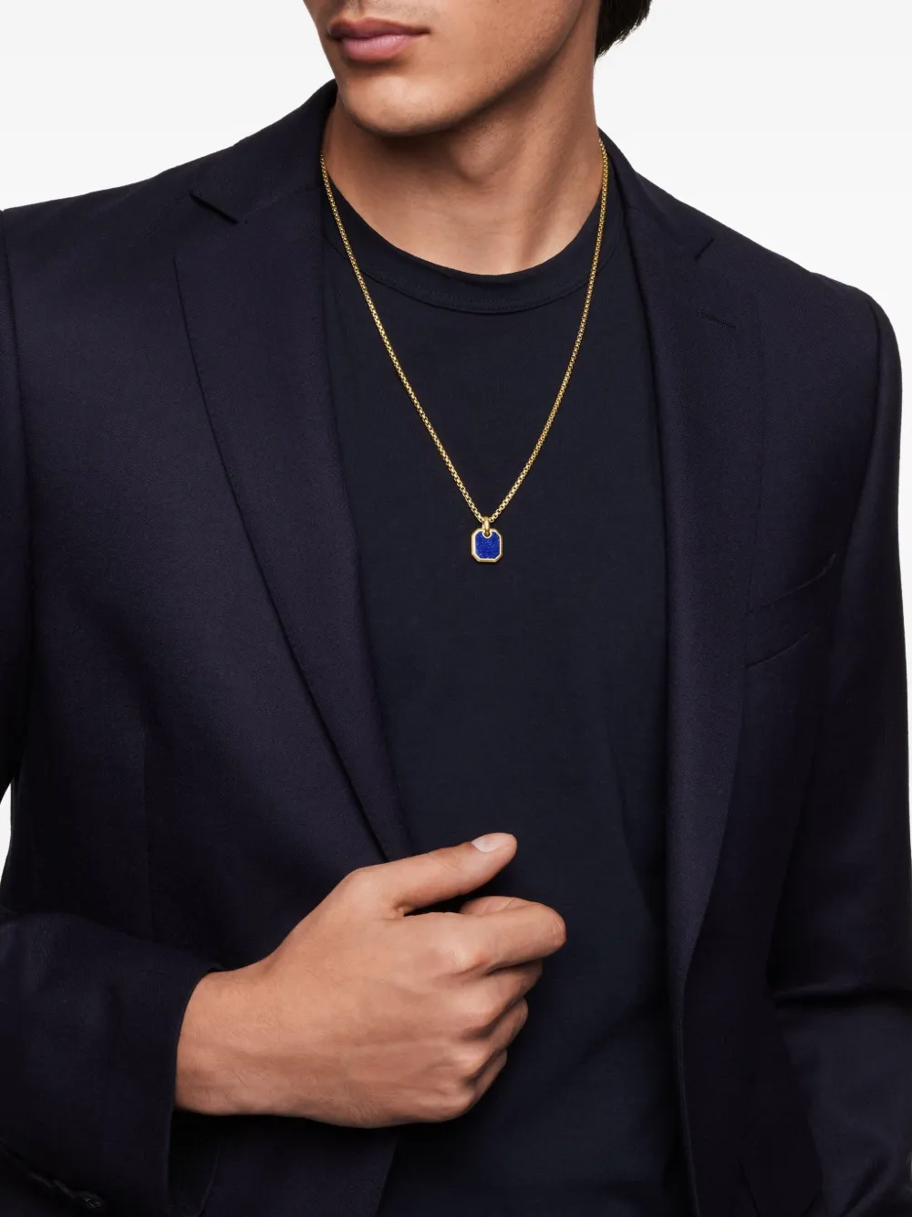David Yurman 18kt yellow gold Roman lapis lazuli amulet (15mm) | Image 2