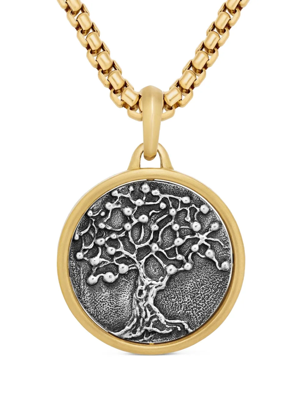 David Yurman Life and Death Duality アミュレット 30mm 18Kイエローゴールド&スターリングシルバー David Yurman Life and Death Duality アミュレット 30mm 18Kイエローゴールド&スターリングシルバー