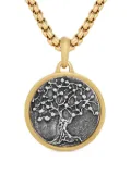 David Yurman 18kt yellow gold and sterling silver Life and Death Duality amulet (30mm)