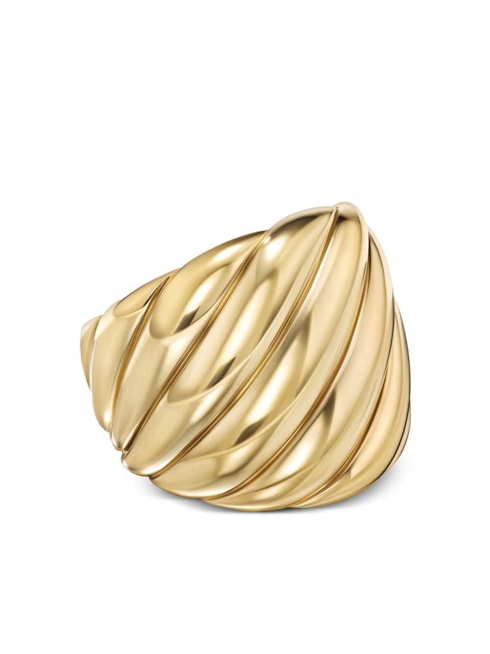 Shop David Yurman 18kt Yellow Gold Sculpted Cable Ring