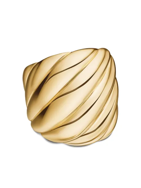 David Yurman anillo Sculpted Cable en oro amarillo de 18kt de 20mm