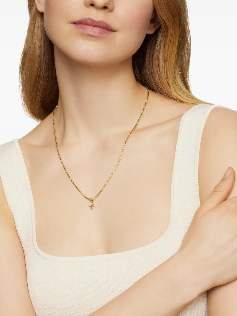 David Yurman dije Pavé Initial en oro amarillo de 18kt | Image 2