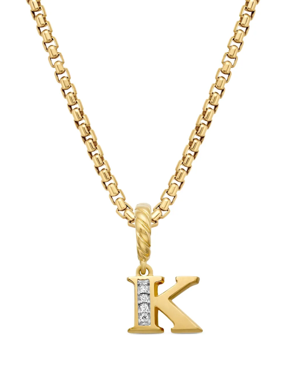 David Yurman dije Pavé Initial en oro amarillo de 18kt | dorado | Image 1