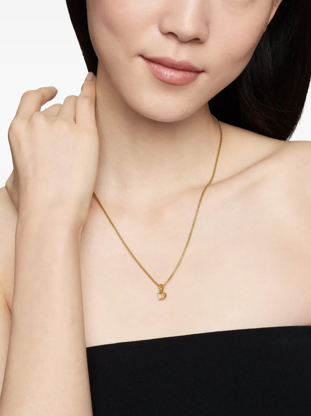 David Yurman Pavé Initial ペンダント 18Kイエローゴールド | Image 2