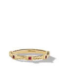 David Yurman 18kt yellow gold Cable Collectibles ruby ring (2mm)