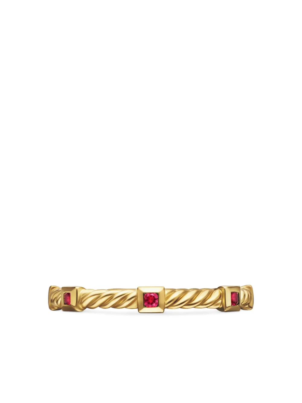 David Yurman 18kt yellow gold Cable Collectibles ruby ring (2mm) | Gold | Image 1