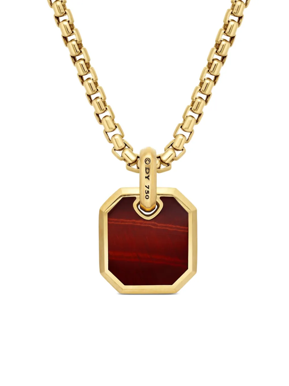 David Yurman 로만 18K 옐로 골드 타이거 아이 애뮬릿 15mm | 레드 | FARFETCH KR