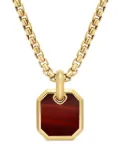 David Yurman 18kt yellow gold Roman tiger eye amulet (15mm) - Red