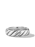 David Yurman sterling silver Sculpted Cable band ring (6mm)