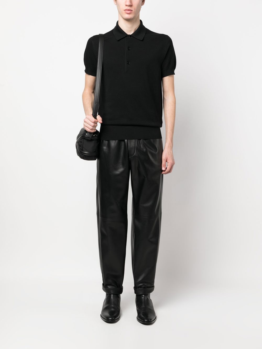 TOM FORD Piqué poloshirt - Zwart