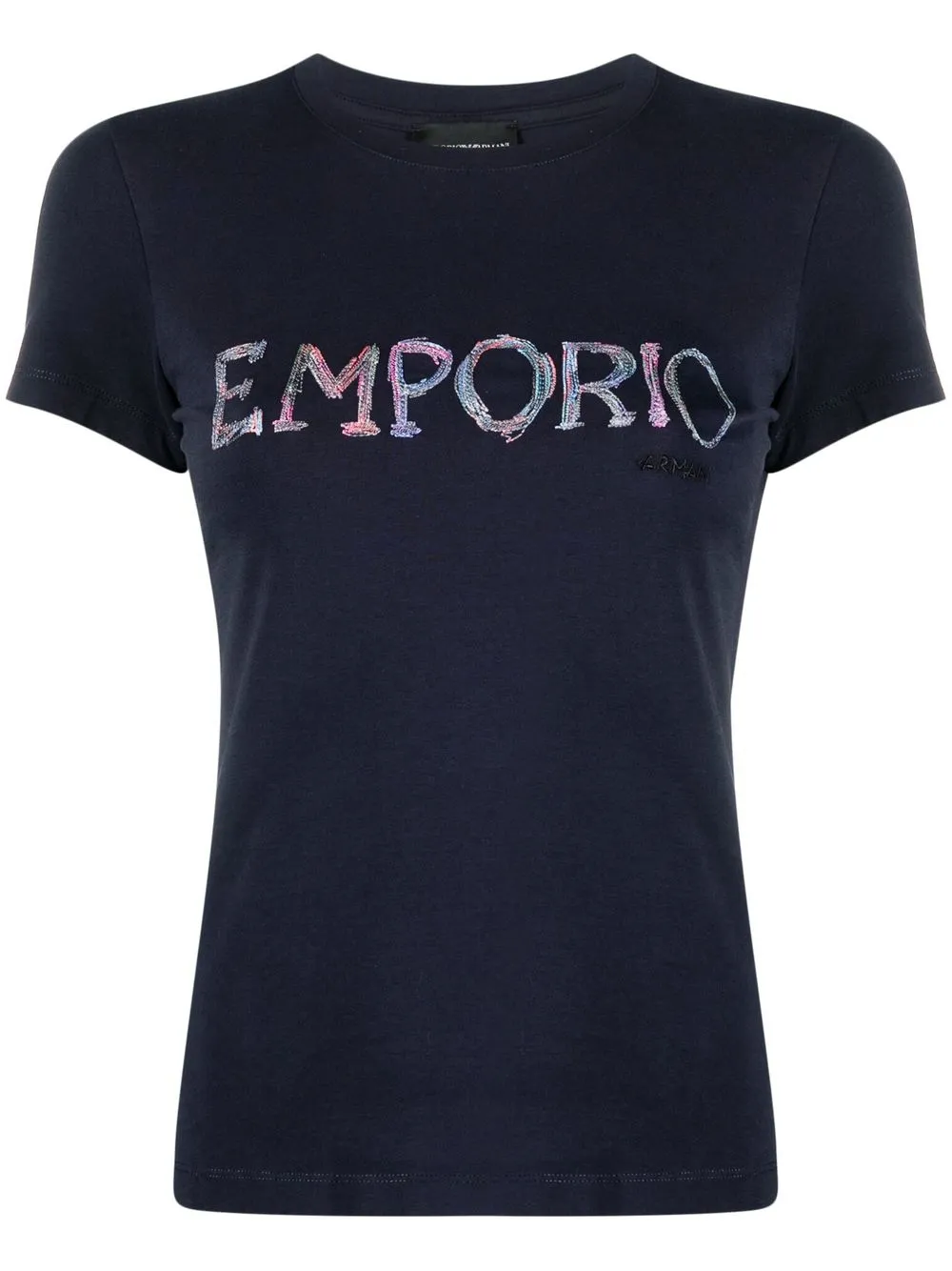 

Emporio Armani playera con logo bordado - Azul