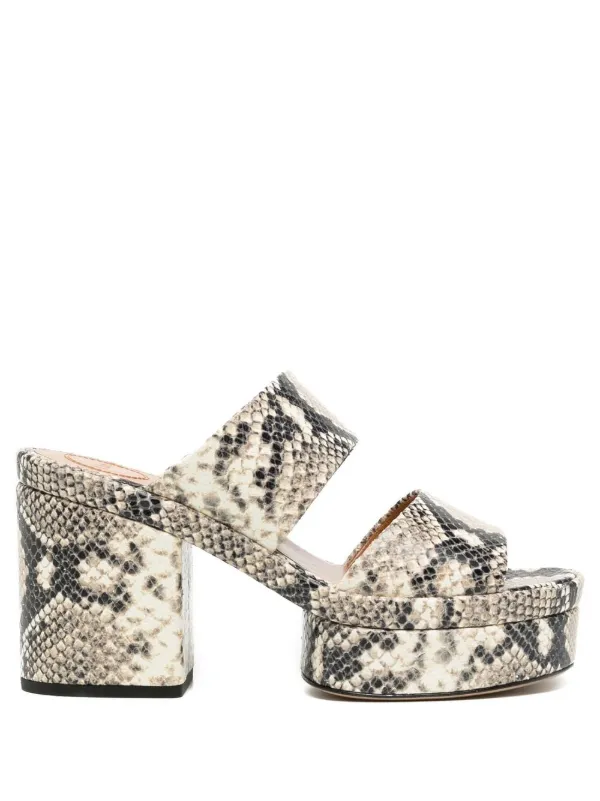 Chloé 110mm Leather Snakeskin Sandals - Farfetch