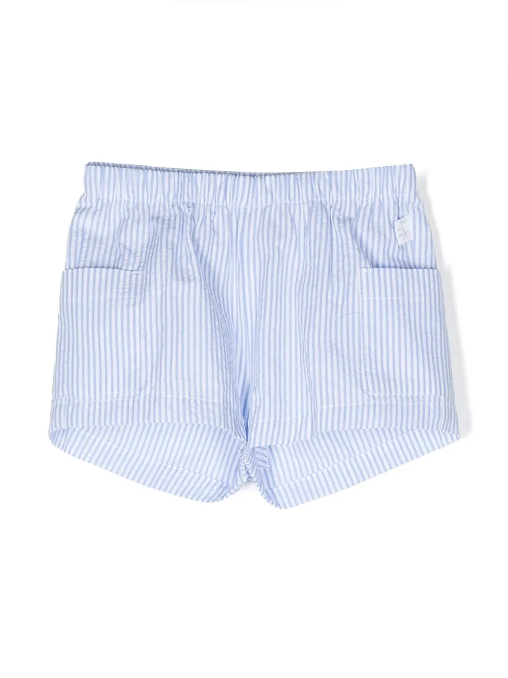 

Il Gufo vertical-stripe pattern shorts - Blue