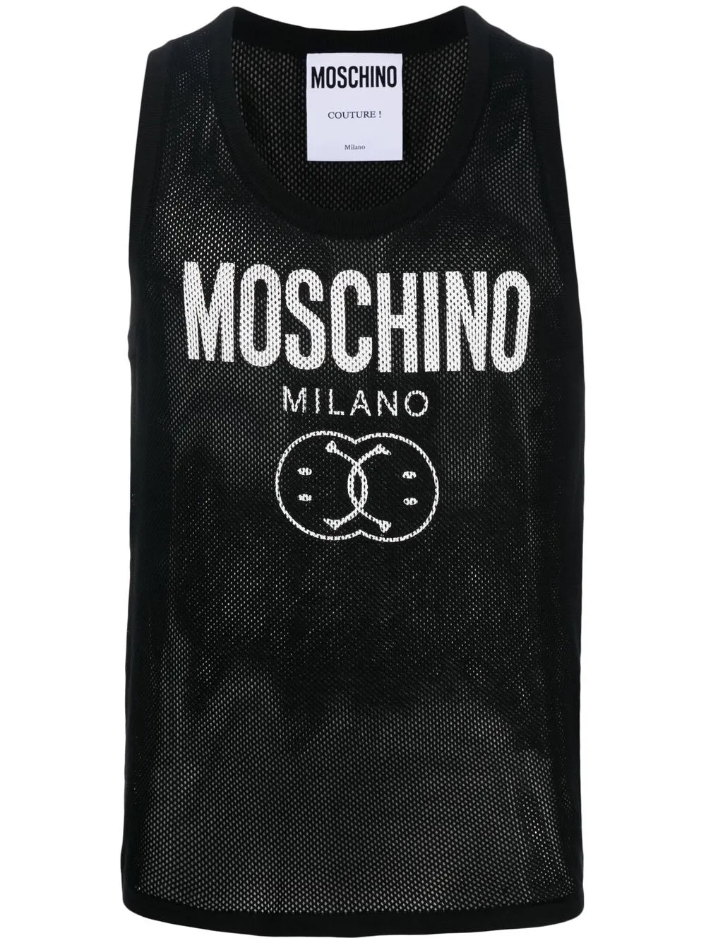 

Moschino logo-print tank top - Black