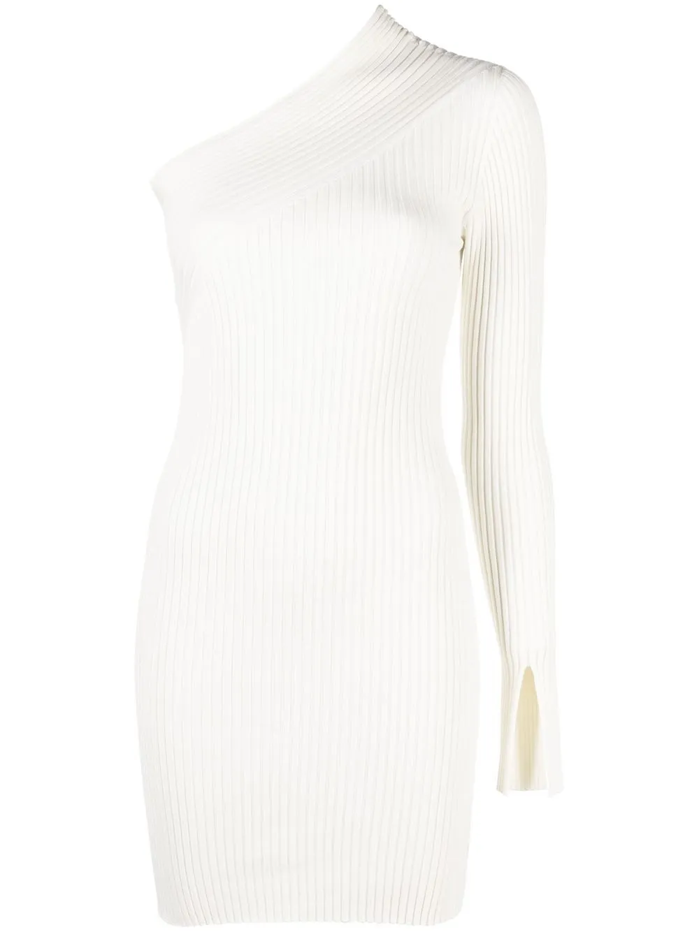 

AERON one-shoulder knitted minidress - White