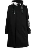 Takahiromiyashita The Soloist Written By two-tone parka coat - Black