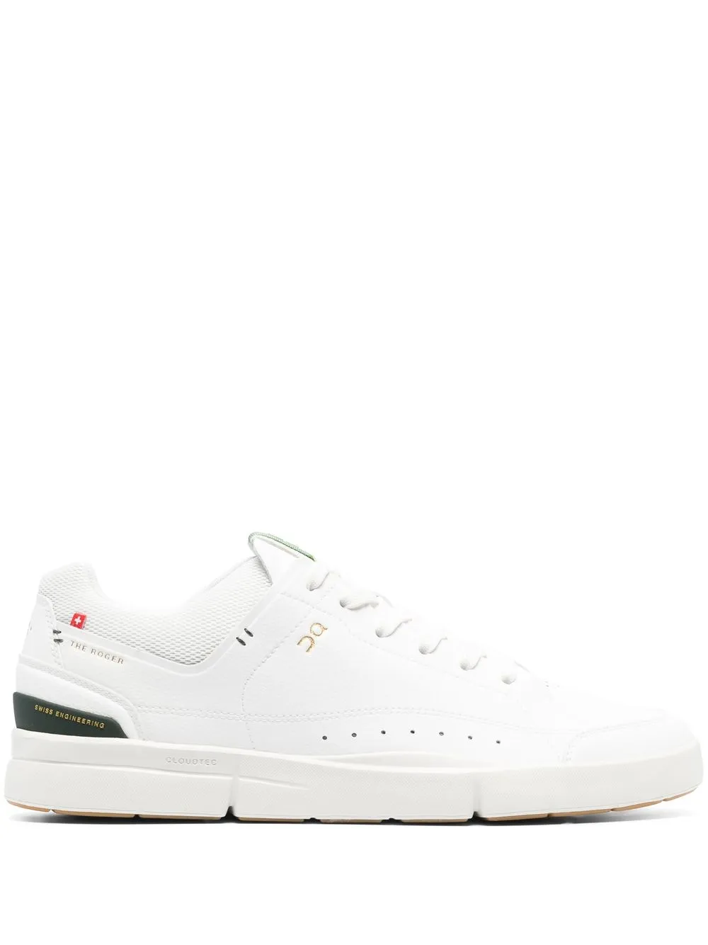 

On Running tenis con agujetas y parche del logo - Blanco