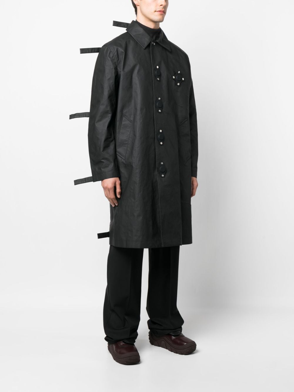 Shop Craig Green Matte-finish Long Coat In Black