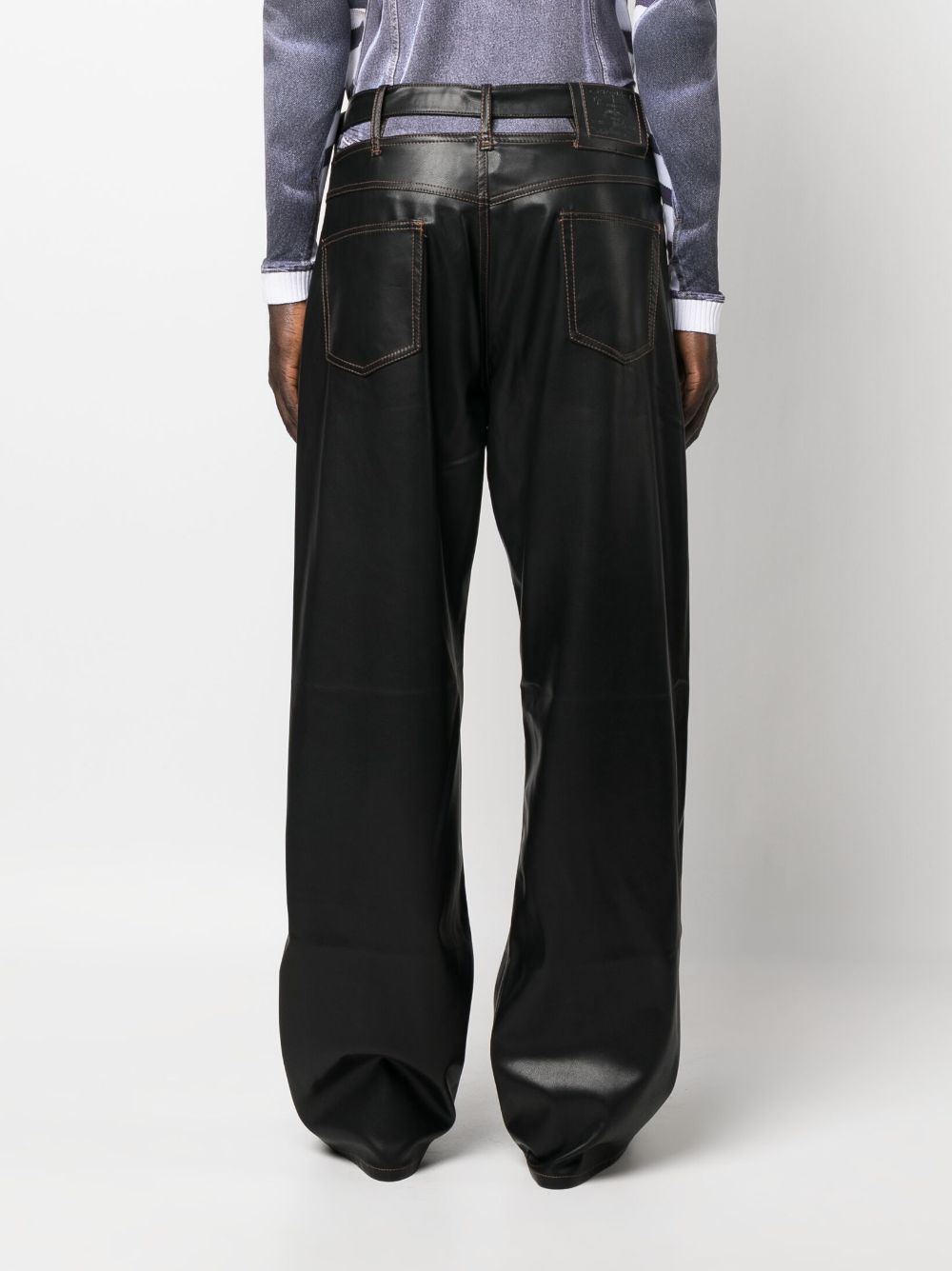 Shop Y/project Belt-detail Loose-fit Trousers In Schwarz