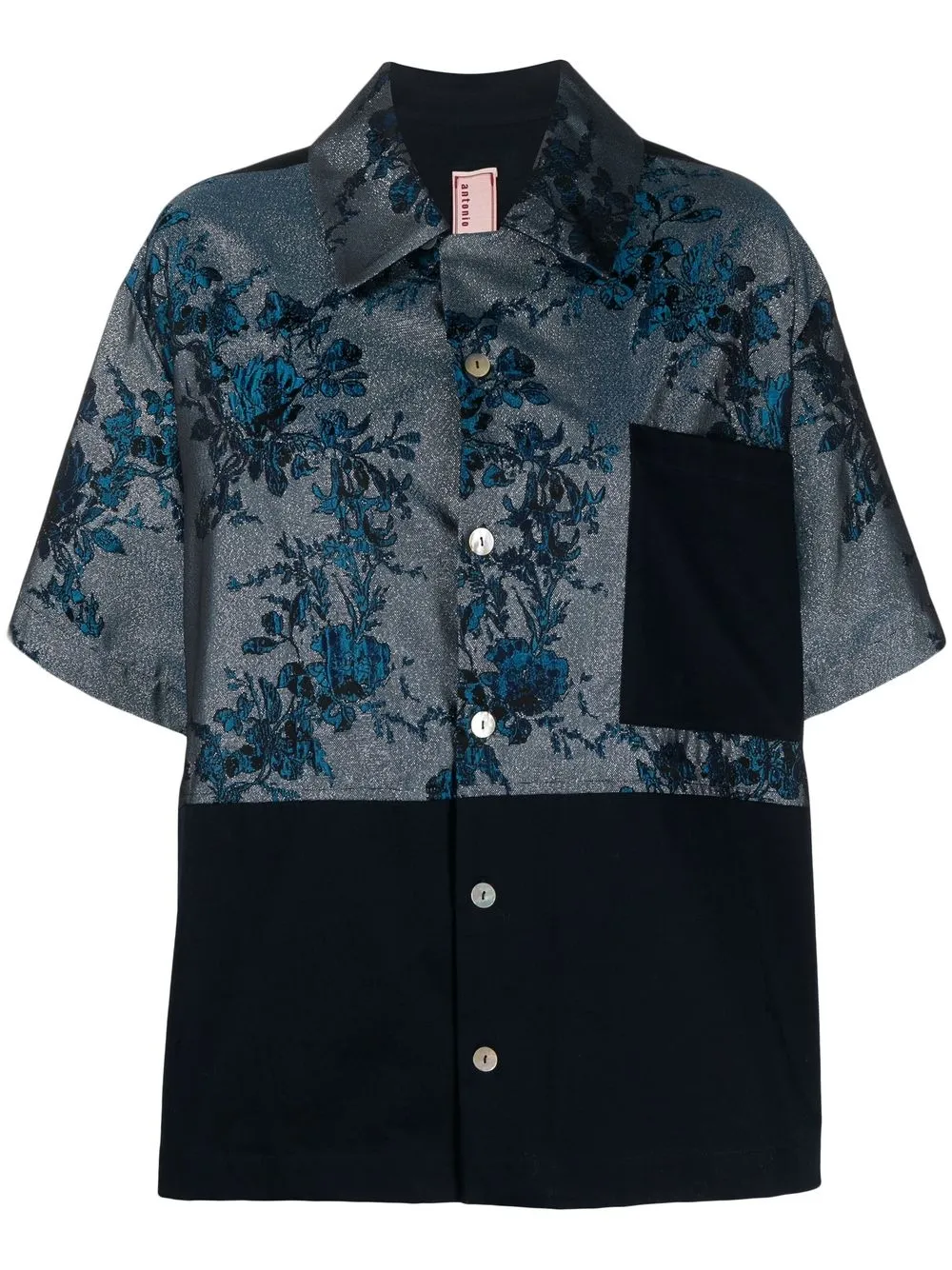 

Antonio Marras floral-embroidered short-sleeve shirt - Blue