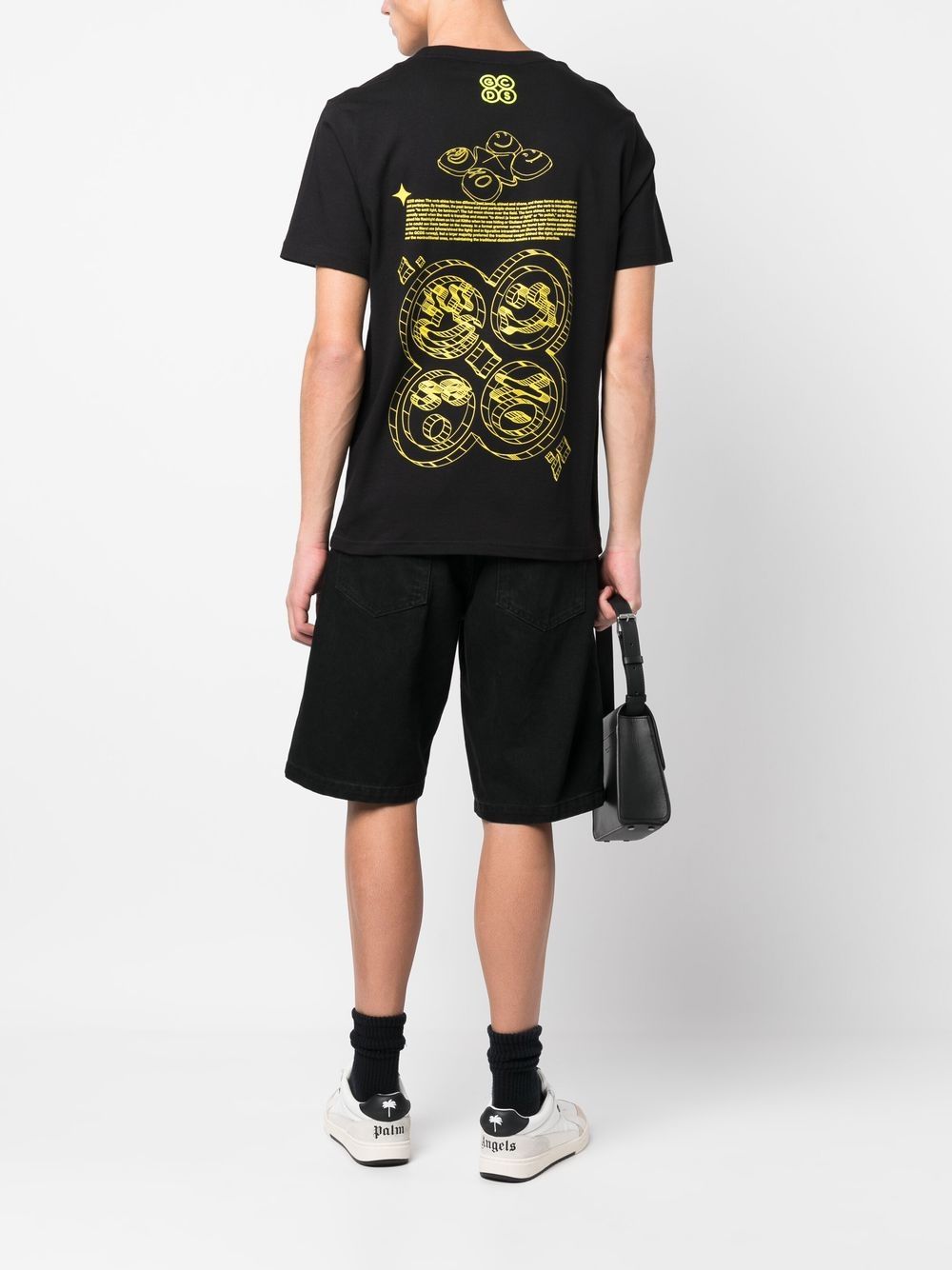 Shop Gcds Graphic-print Cotton T-shirt In Schwarz