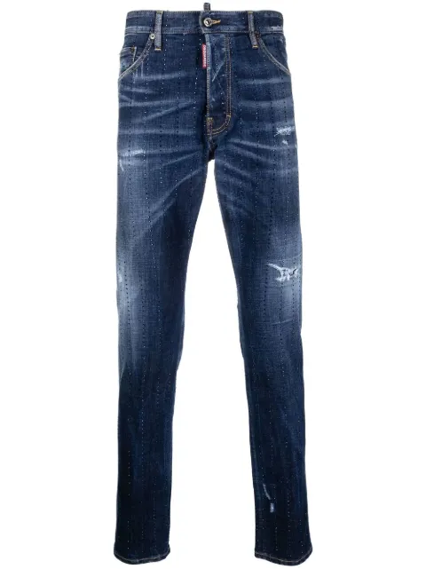 slim-cut leg jeans