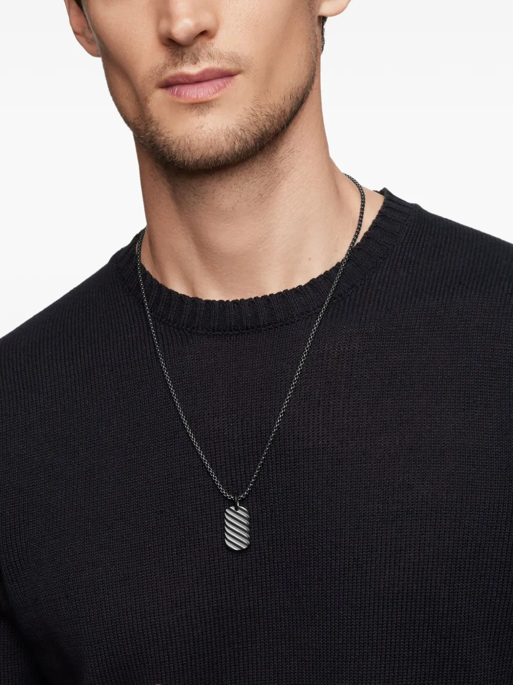 David Yurman Sculpted Cable tag (27mm) | Image 2