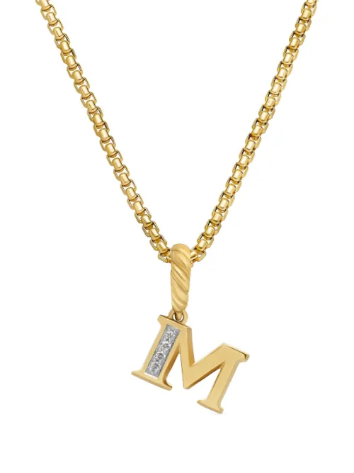 Pendentif M en 18ct pavé de diamants - David Yurman - Modalova