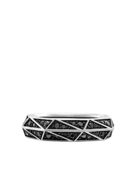 David Yurman anillo Torqued Faceted en plata de ley de 6mm