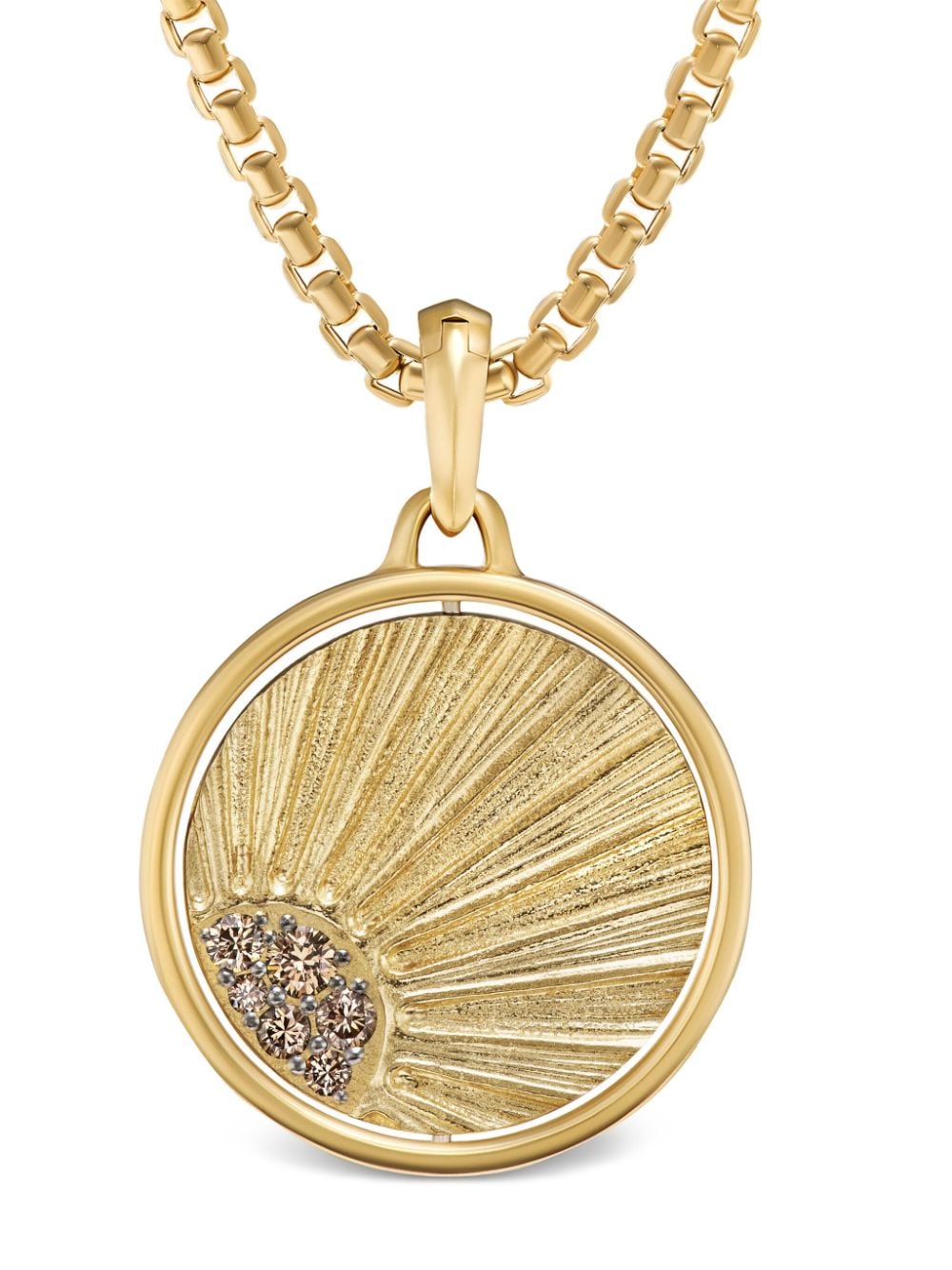 Shop David Yurman 18kt Yellow Gold Amulet Storm Diamond Pendant