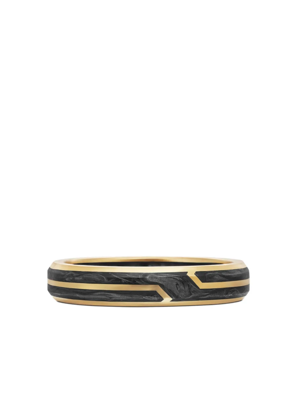 David Yurman 18kt yellow gold Forged Carbon band ring (4mm) | Black | Image 1