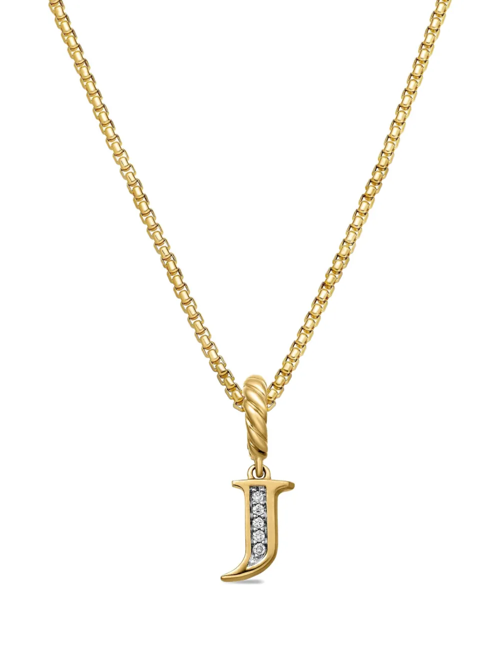 David Yurman dije Pavé Initial en oro amarillo de 18kt con diamante | dorado | Image 1