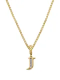 David Yurman 18kt yellow gold Pavé Initial diamond pendant