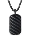 David Yurman Sculpted Cable tag (35mm) - Black