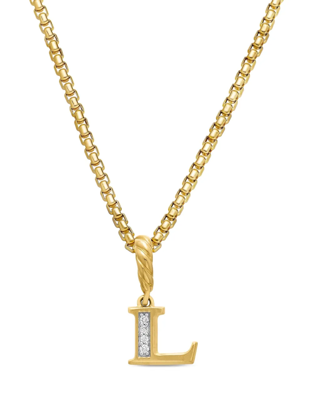 David Yurman dije Pavé Initial en oro amarillo de 18kt | dorado | Image 1