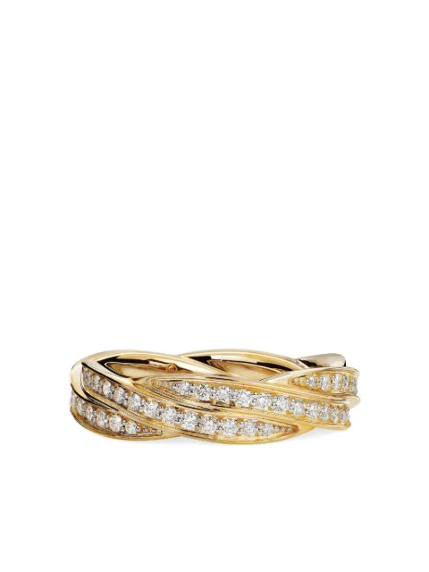 David Yurman 18kt yellow gold DY Helios band ring (6mm)