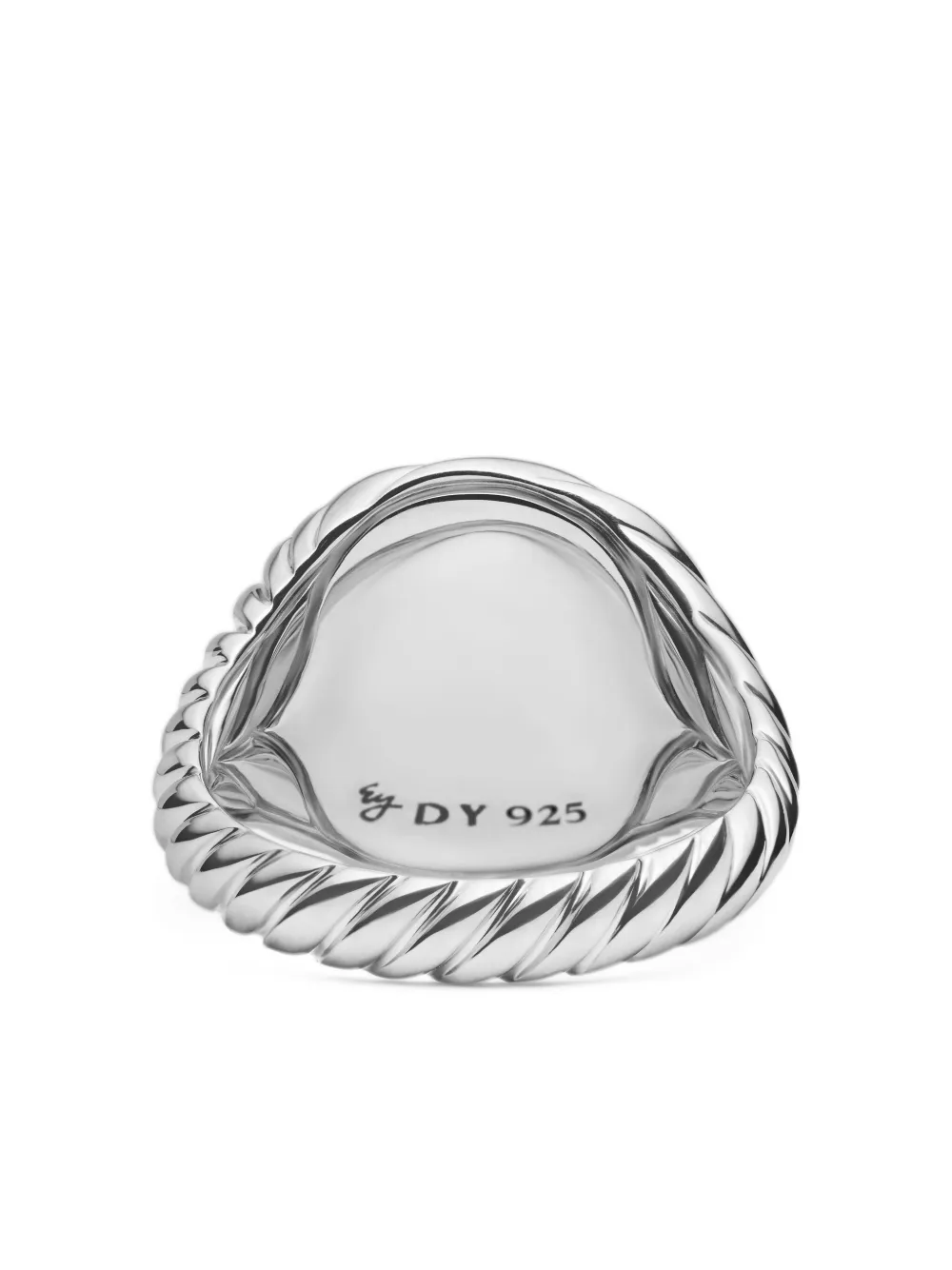 Sterling Silver Sculpted Cable Pinky Ring (13mm)