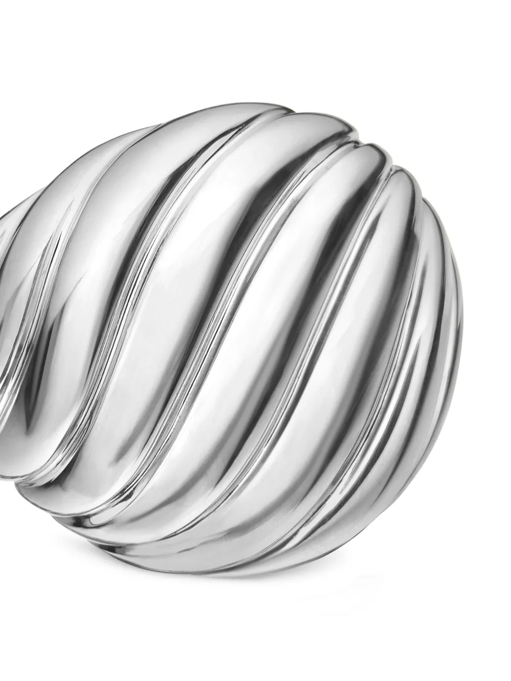 Sterling Silver Sculpted Cable Pinky Ring (13mm)